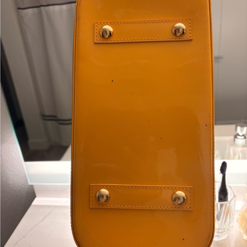 Louis Vuitton Orange Patent Leather Satchel - Picture 7 of 8